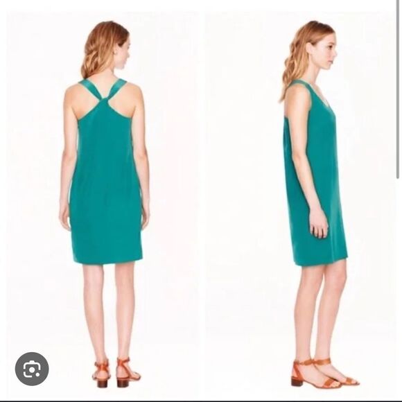 NWT J. Crew Twisted Back Dress - Picture 1 of 12